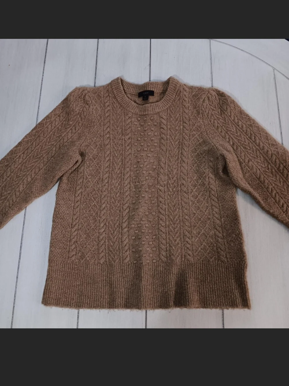J. Crew Camel Cable Sweater Crewneck